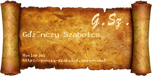 Gönczy Szabolcs névjegykártya