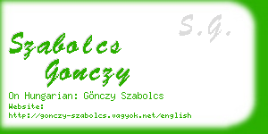 szabolcs gonczy business card
